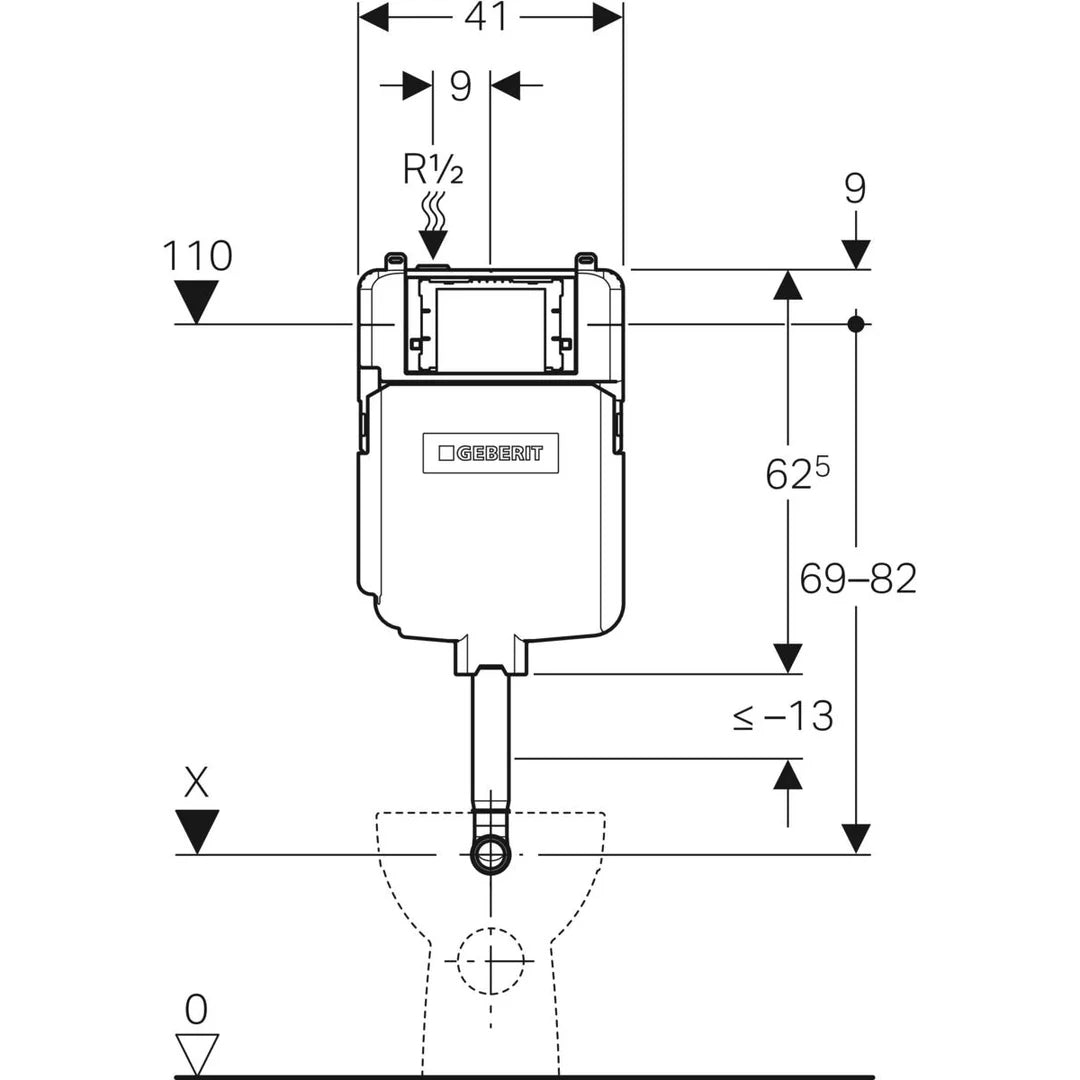 Geberit Sigma8 In-wall Cistern – detail view