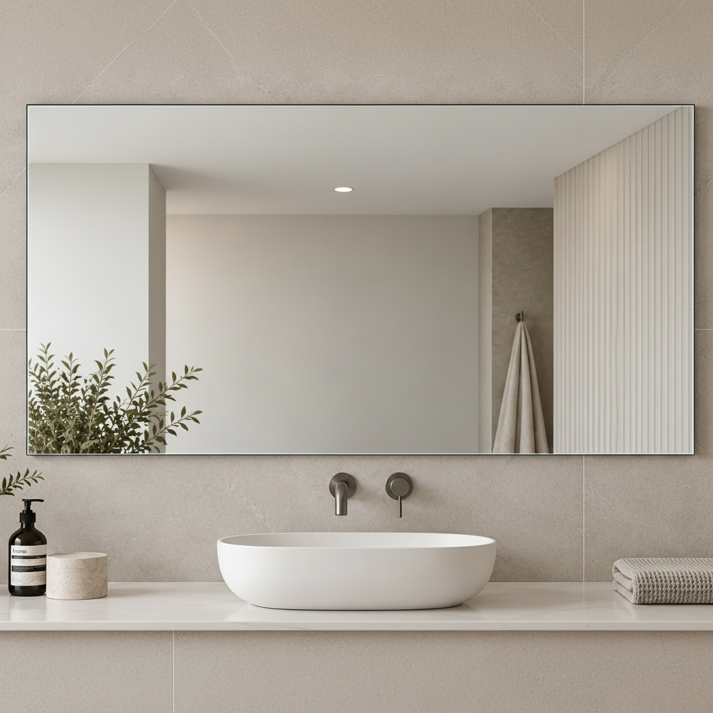 Rectangular Pencil Edge Mirror - 1200 x 800mm