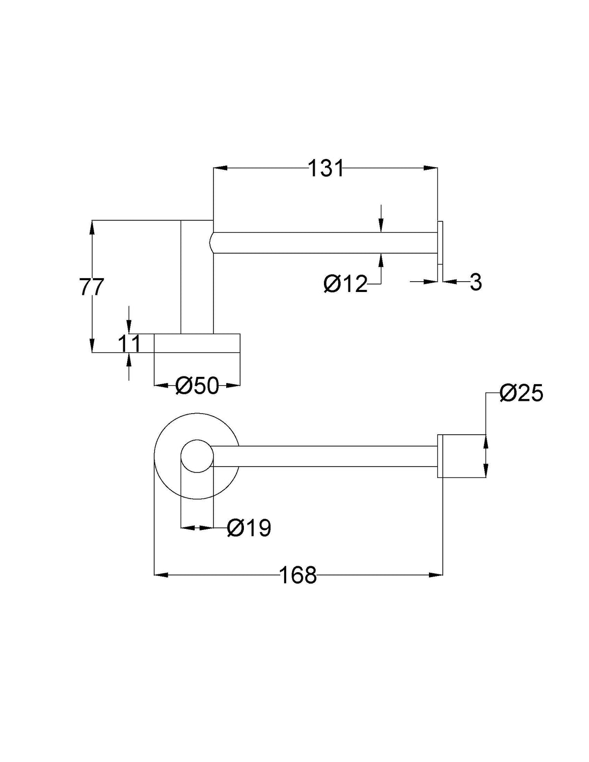 Otus Slimline SS304 Toilet Roll Holder – view 7