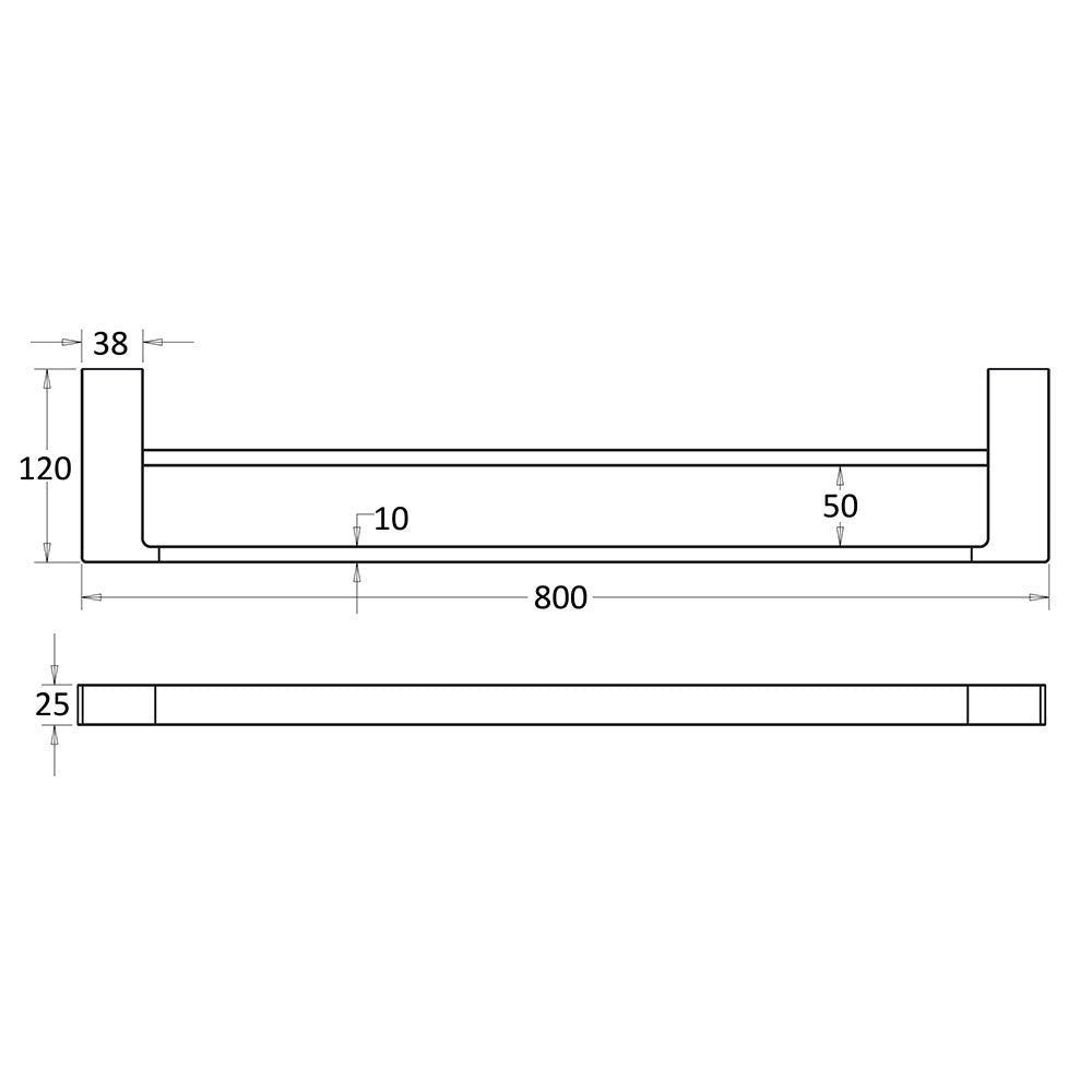 Ceram Towel Rail Double 800mm – view 5