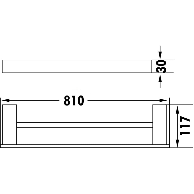 Rosa Towel Rail Double 810mm – alternate view
