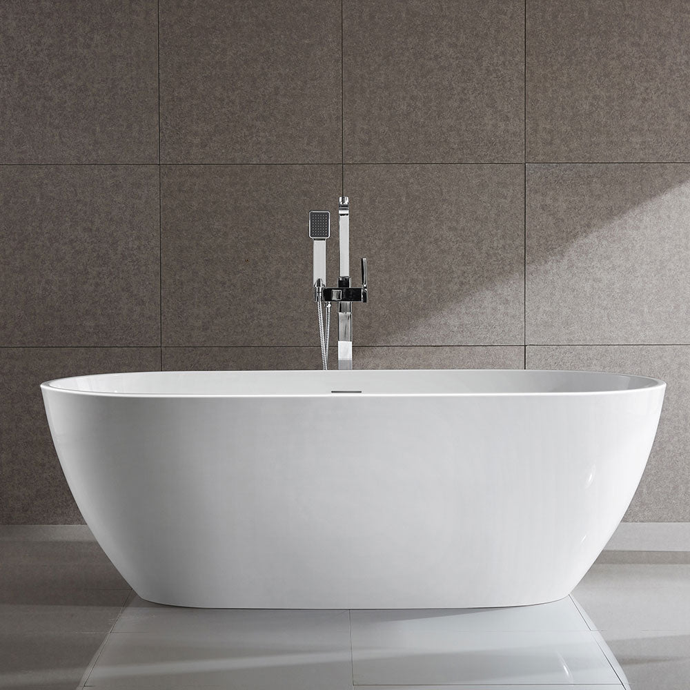Egg Shape Gloss White Freestanding Bath - 1700mm