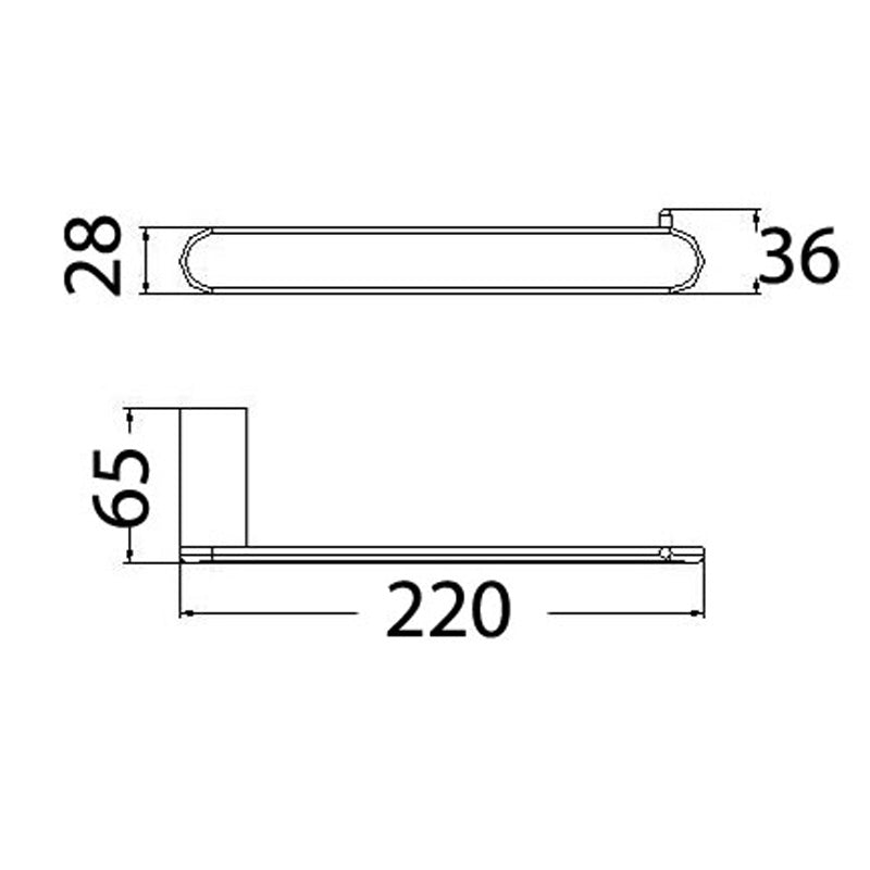 Dove Towel Bar – alternate view