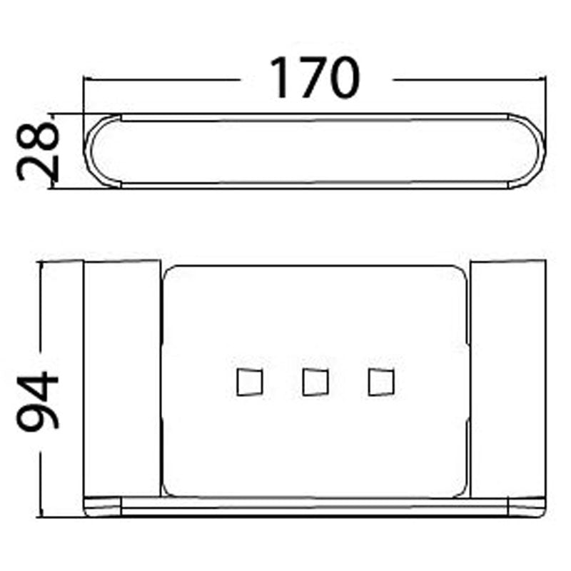 Dove Soap Dish Metal – alternate view