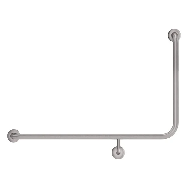 90° Left-Hand Accessible Grab Rail – Stainless Steel