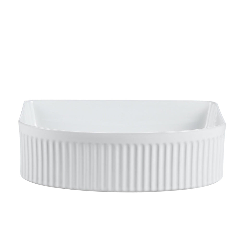 AR400 - 410x360x120mm Gloss White Above Countertop Basin – detail view