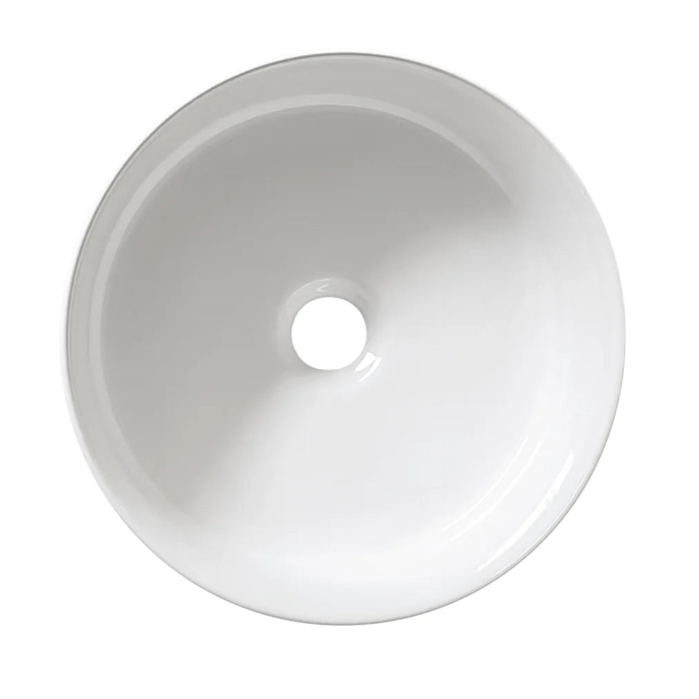BA360MW - 360x360x120mm Matte White Above Countertop Basin – detail view