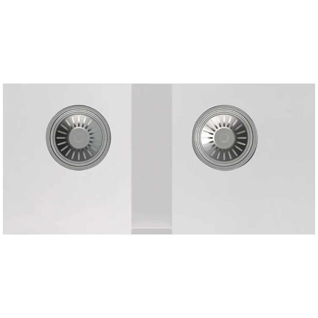 Granite Double Bowl Kitchen Sink D1140-WH – ISTONE – view 6