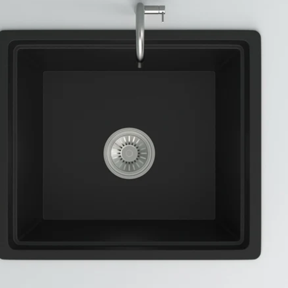 Granite Single Bowl Kitchen Sink D458-BK – ISTONE – view 4