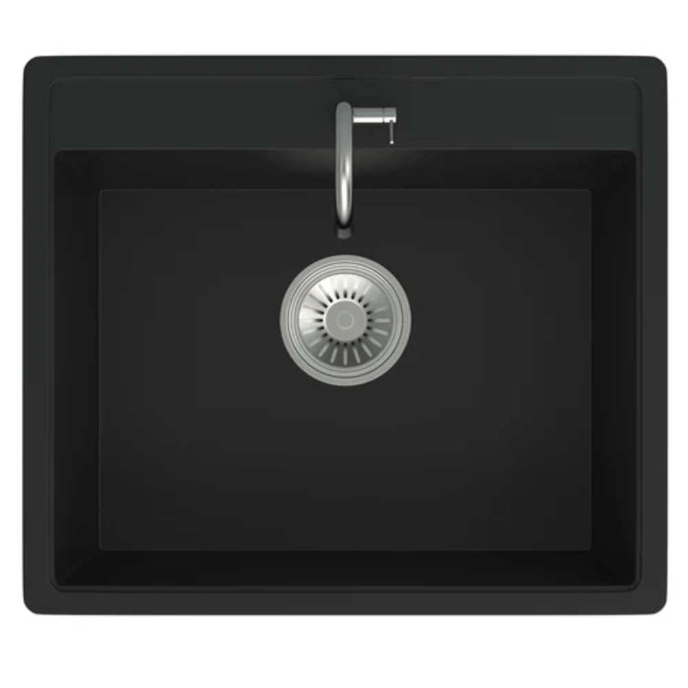 Granite Single Bowl Kitchen Sink D565-BK – ISTONE – view 4