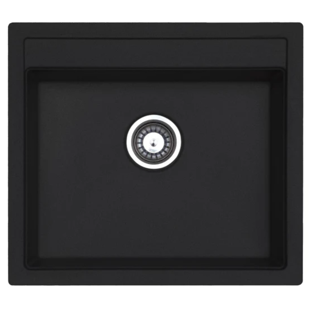 Granite Single Bowl Kitchen Sink D565-BK – ISTONE – detail view