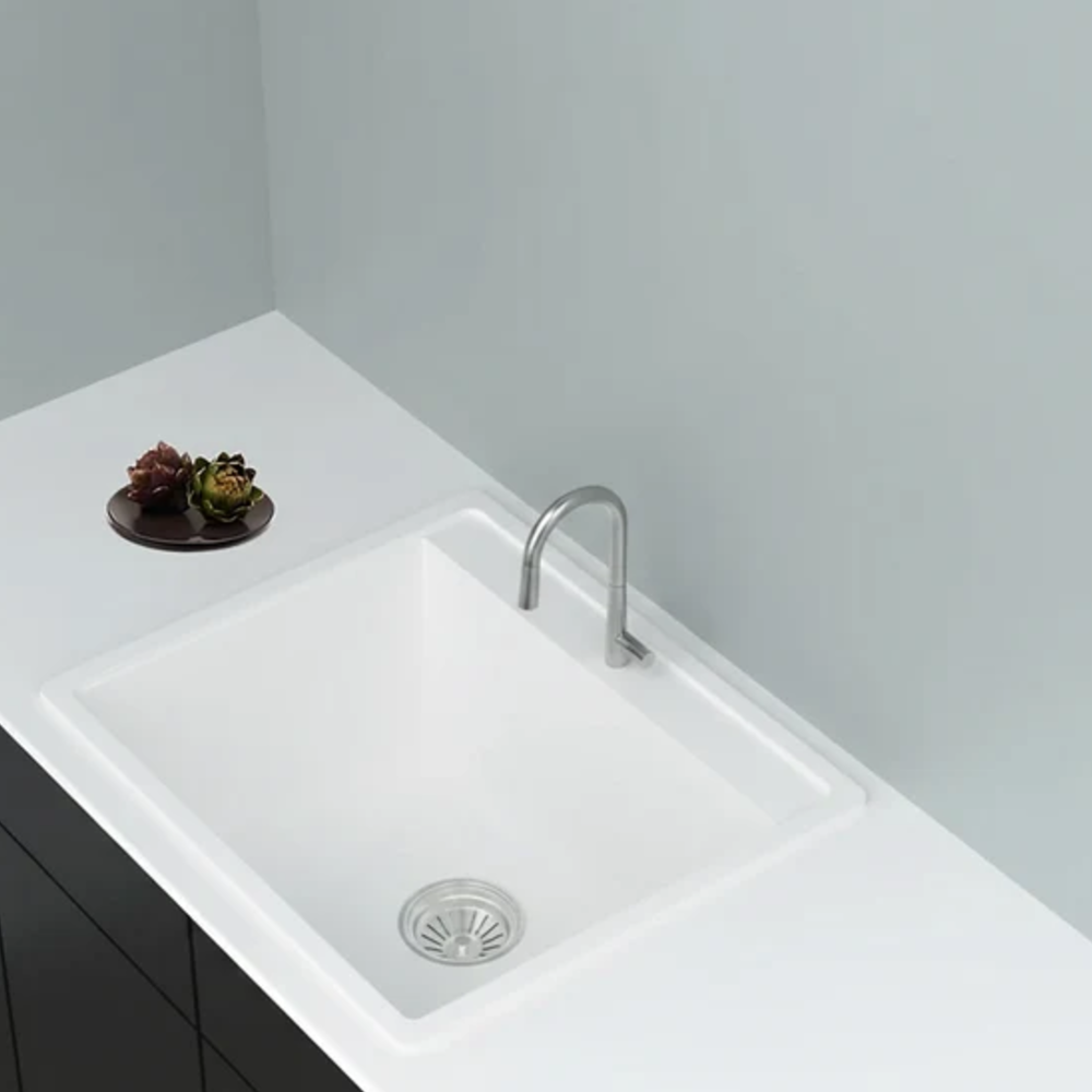 Granite Single Bowl Kitchen Sink D620-WH – ISTONE