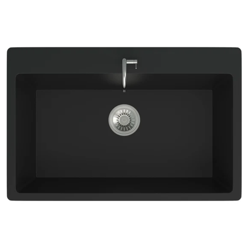 Granite Single Bowl Kitchen Sink D780-BK – ISTONE – view 4