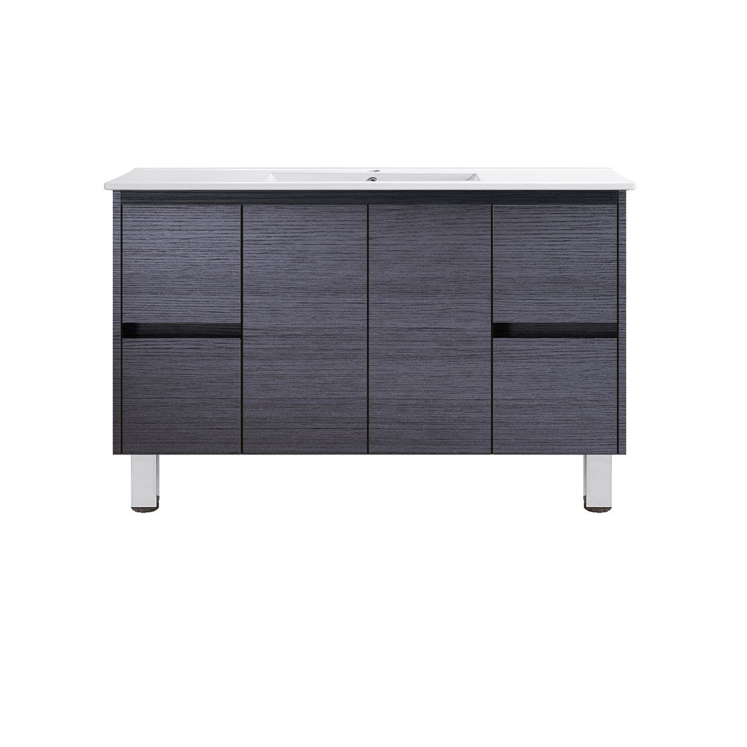 DM1200 - 1200x460x875mm Veneer Vanity with Ceramic Basin