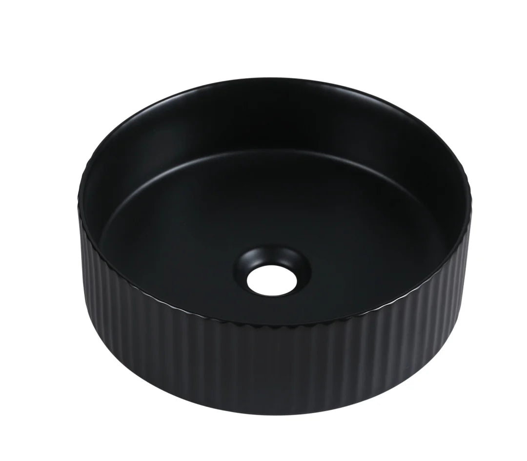 FL400MB - 400x400x125mm Matte Black Above Countertop Basin