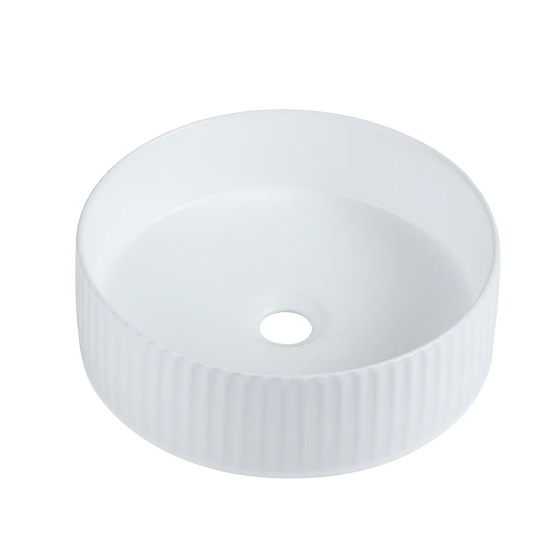 FL400MW - 400x400x125mm Matte White Above Countertop Basin