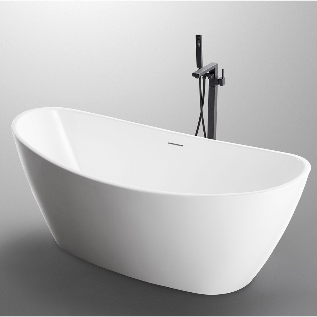 Frances Double High Back Gloss White Freestanding Bath - 1700mm – alternate view