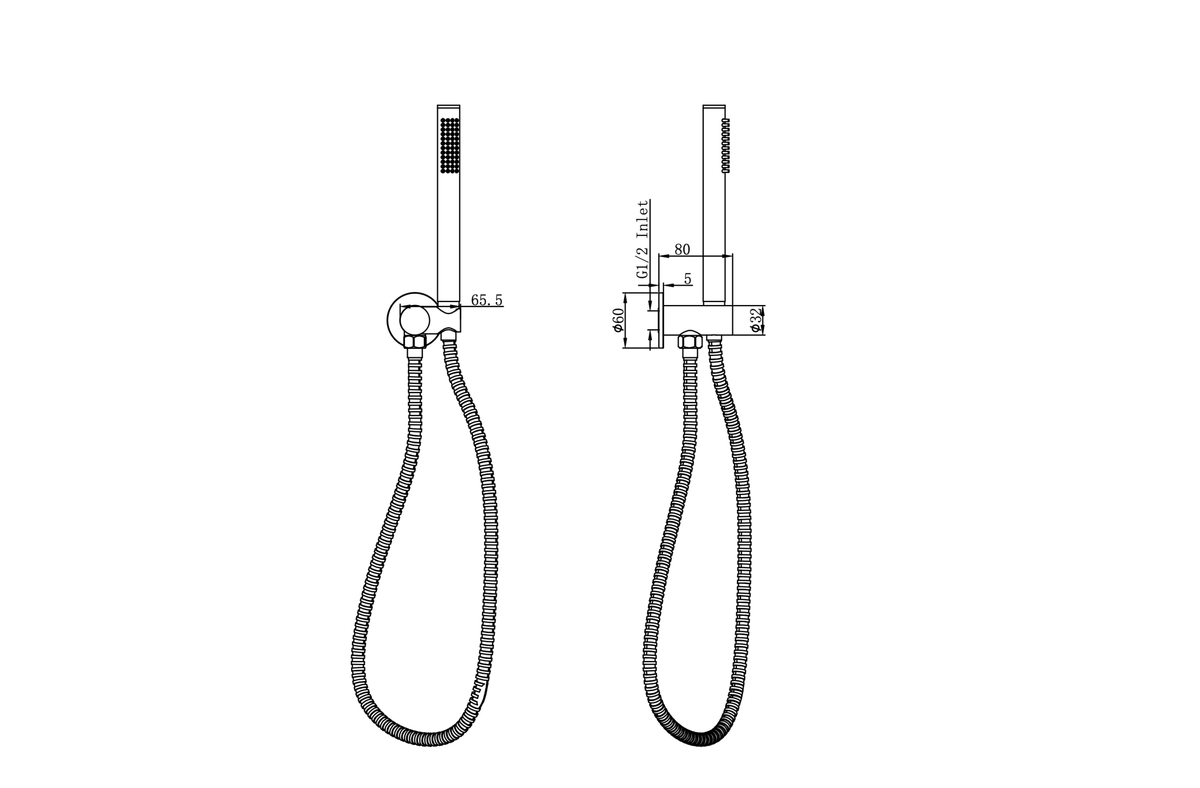 Linsol Giulia Swivel Wall Bracket Set with Slim Microphone Handpiece