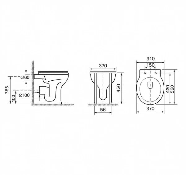 Geberit Hampton In-Wall Rimless Toilet Suite – Gloss White with Premium Stainless Steel Button – detail view