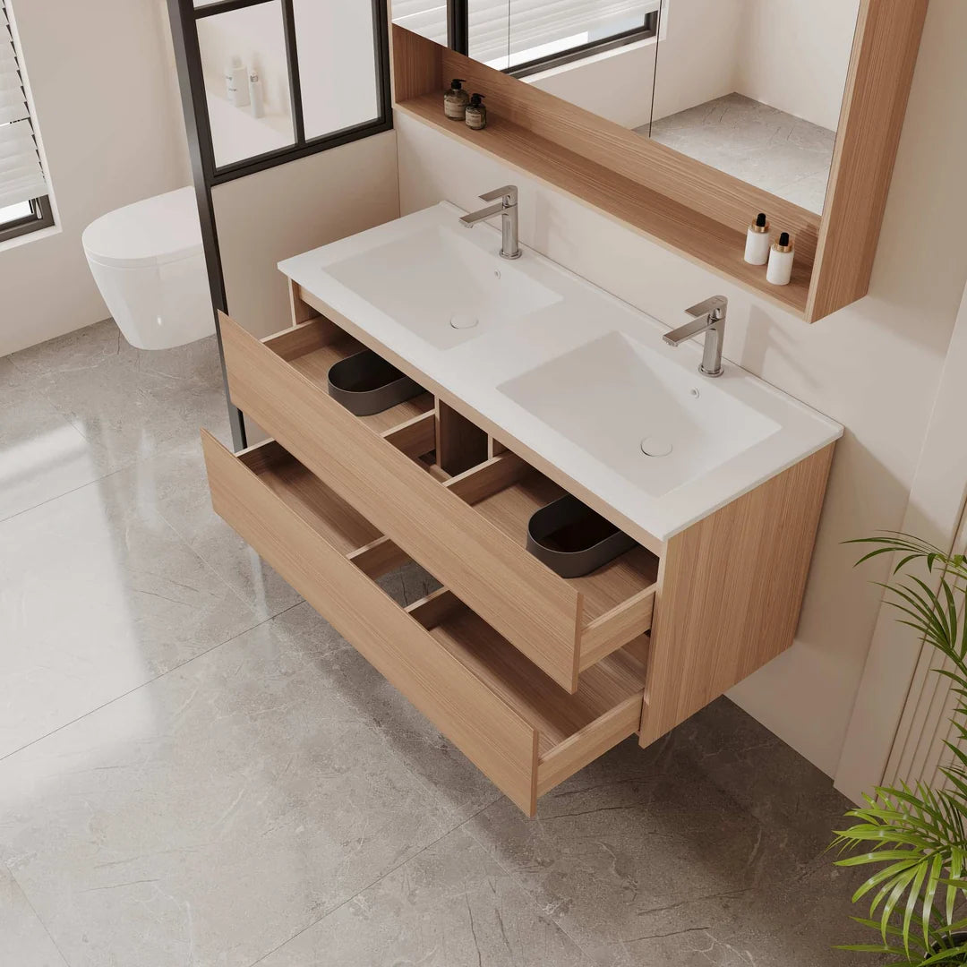 Hera 1200mm Vanity Wall Hung Single Bowl - 1200x450x560mm