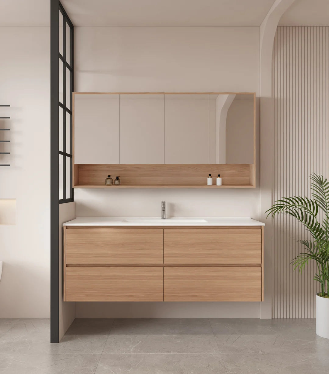 Hera 1500mm Vanity Wall Hung Single Bowl - 1500x450x560mm