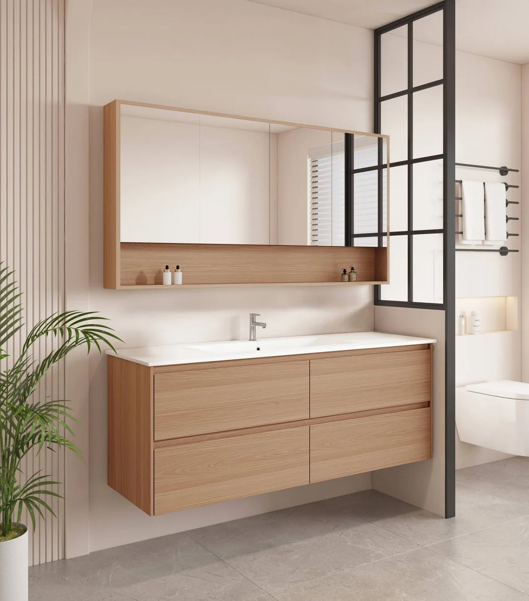 Hera 1500mm Vanity Wall Hung Single Bowl - 1500x450x560mm