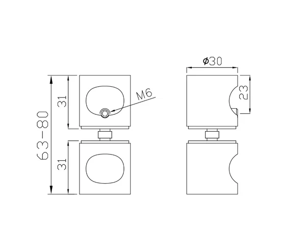 Luxury Antique Brass Shower Door Handle – alternate view