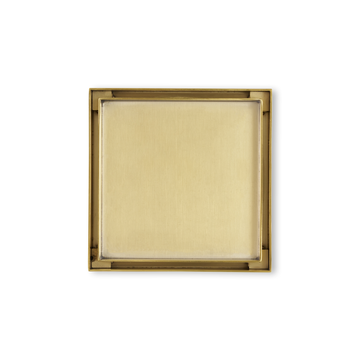 Tile Insert Floor Waste Brushed Gold - 316 Marine Grade Stainless Steel - 120 x 120mm