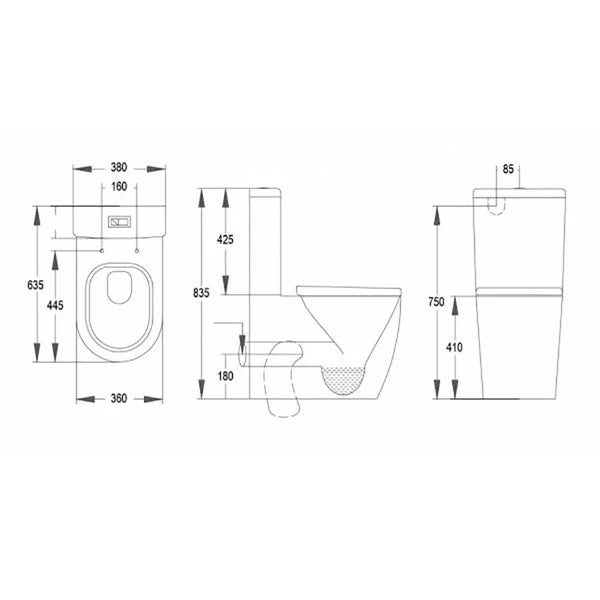 Lawson Back To Wall Toilet Suite – Gloss White – view 4