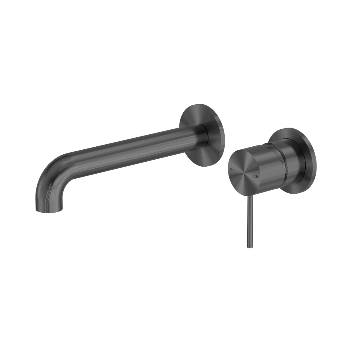 Nero Mecca Wall Basin/Bath Mixer Separate Back Plate 185mm