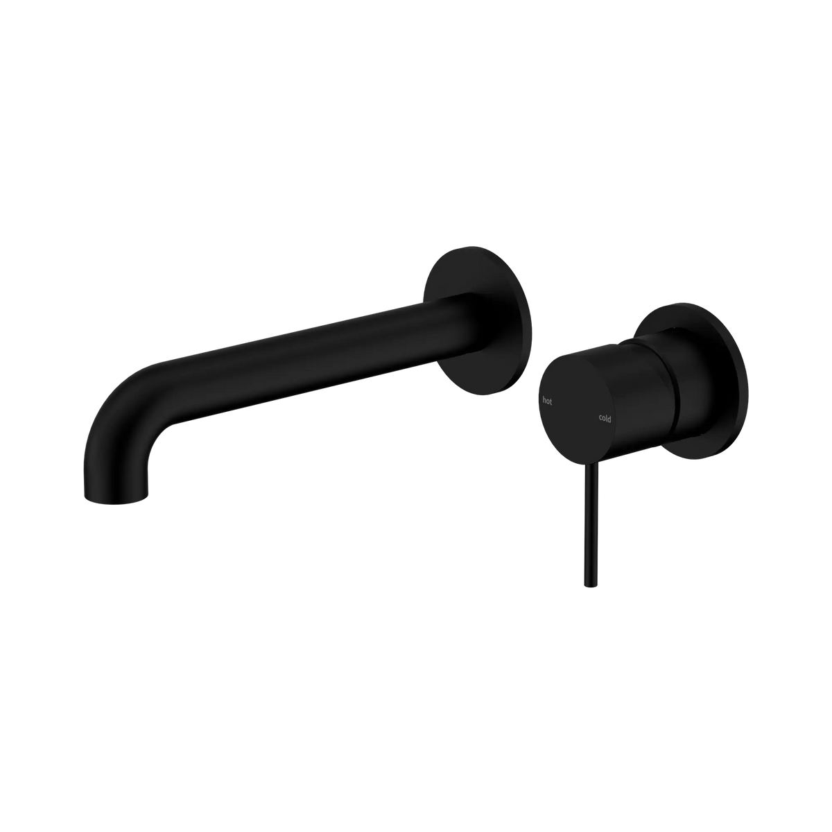 Nero Mecca Wall Basin/Bath Mixer Separate Back Plate 185mm