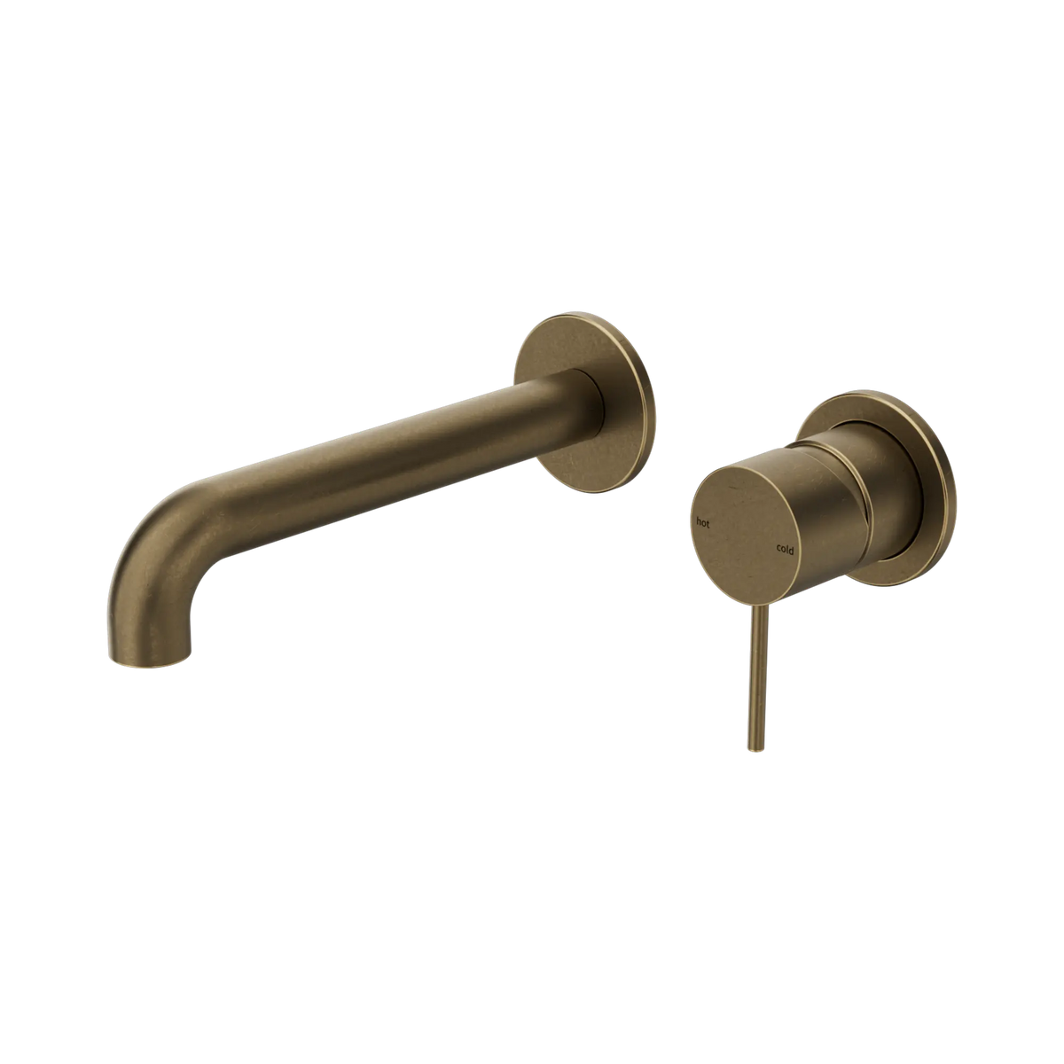 Nero Mecca Wall Basin/Bath Mixer Separate Back Plate 185mm