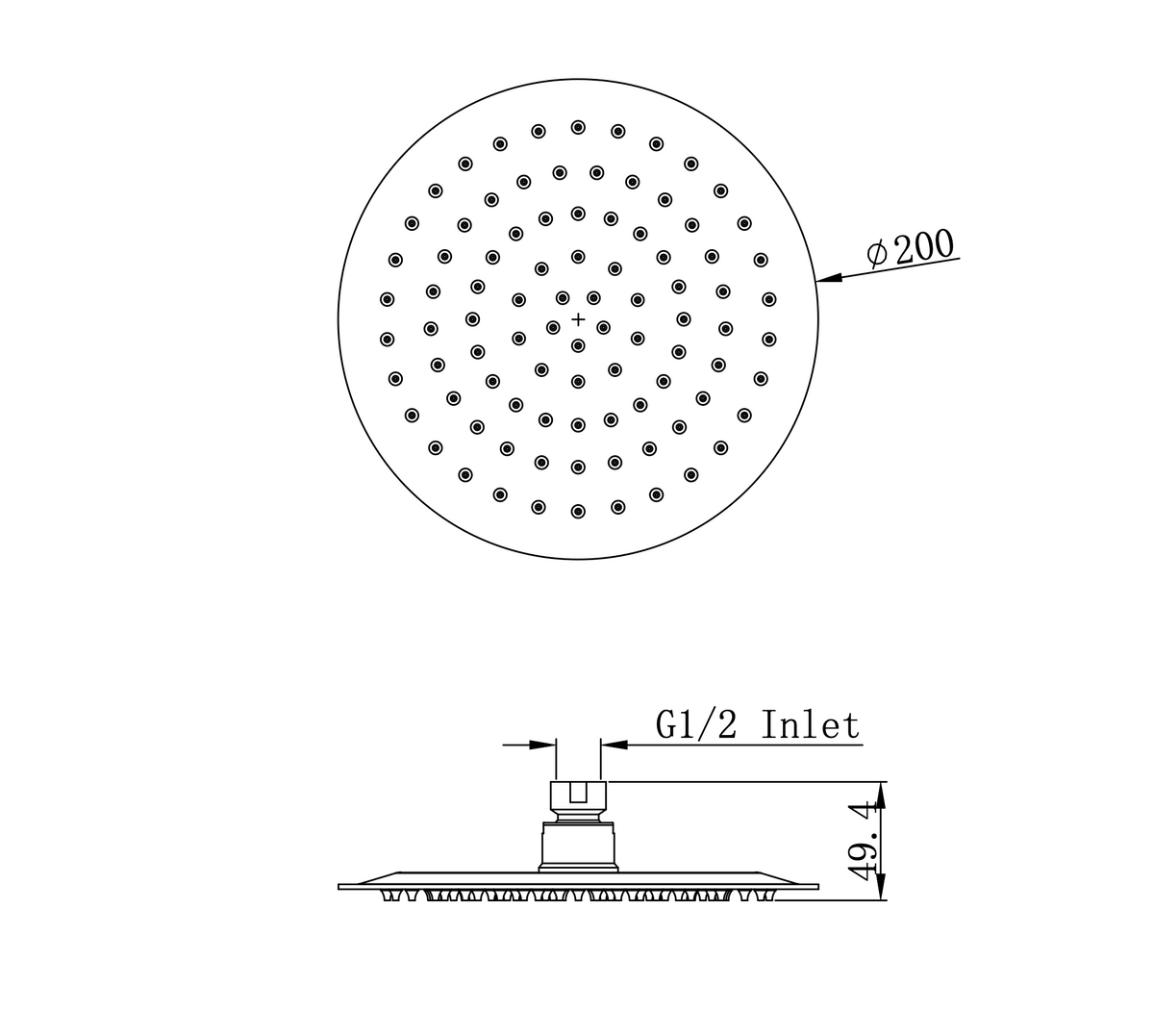 Linsol Oro 200mm Round Head