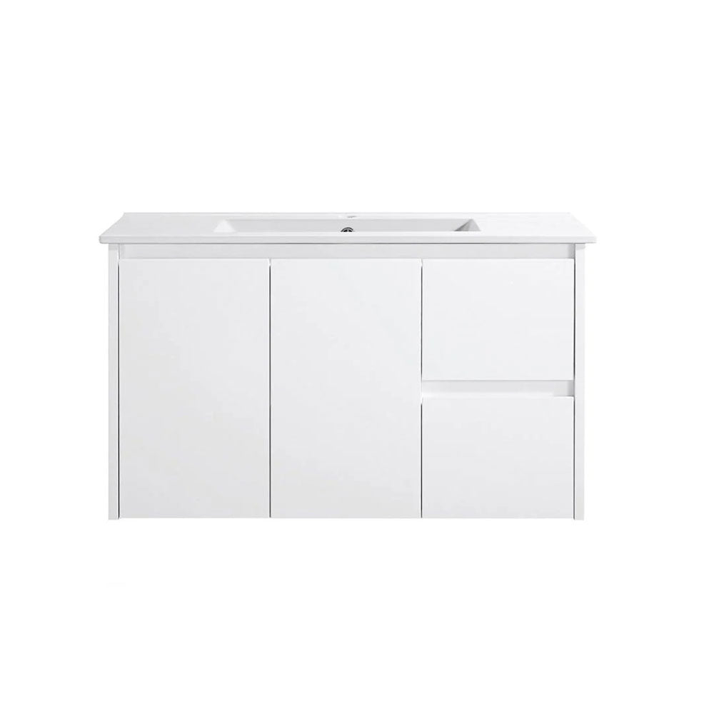 PEWH900R - 900x360x540mm Wall Hung PVC Waterproof Vanity with Ceramic Basin
