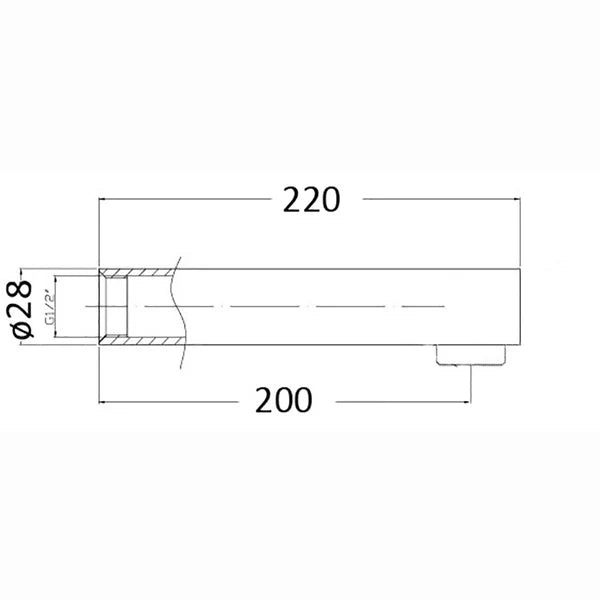 Yale Spout 220mm – alternate view