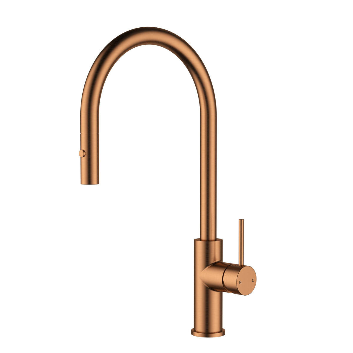 Otus Slimline SS Gooseneck Pull-Out Sink Mixer In Brushed ss304 – alternate view