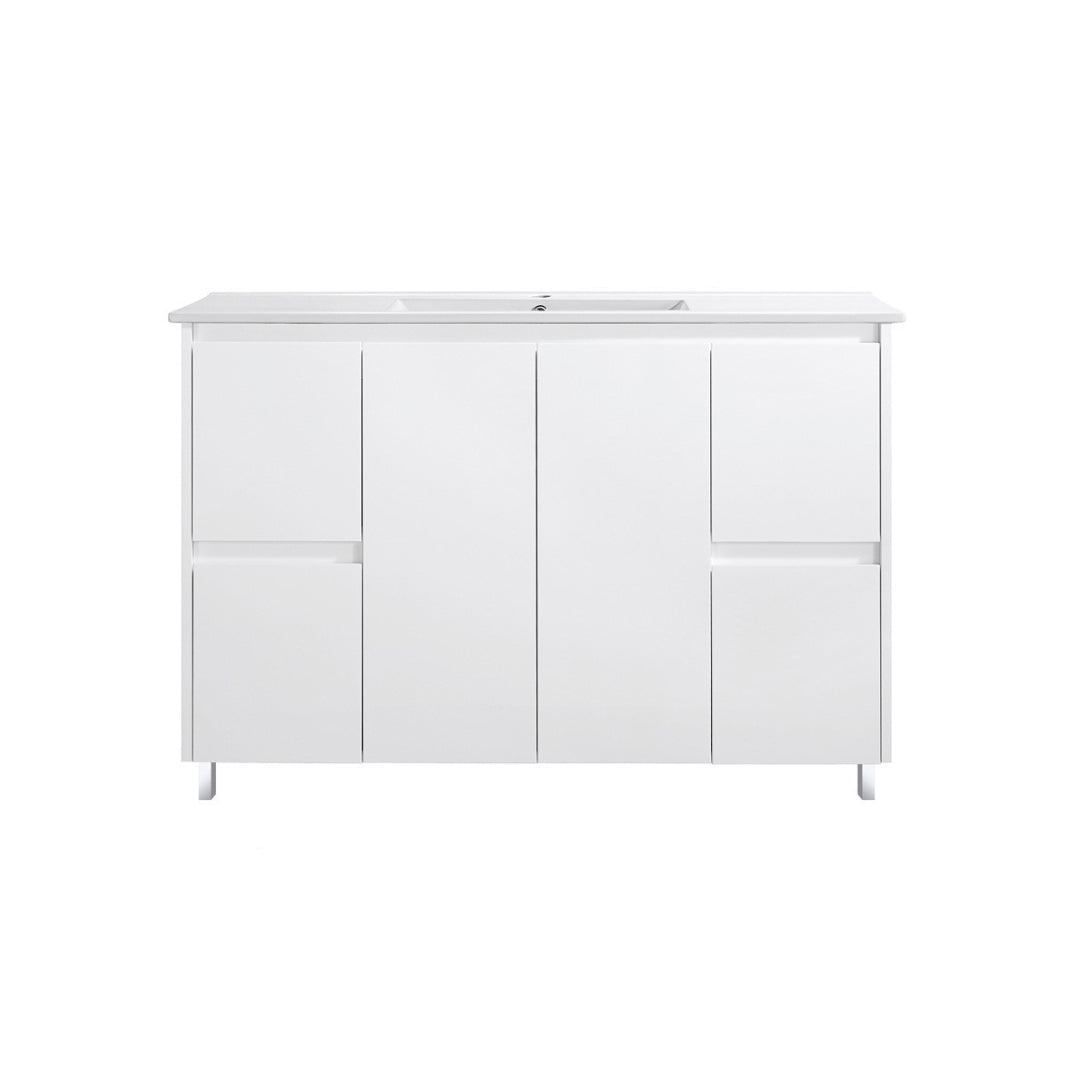 PS1200 - 1200x460x875mm PVC Waterproof Vanity with Ceramic Basin