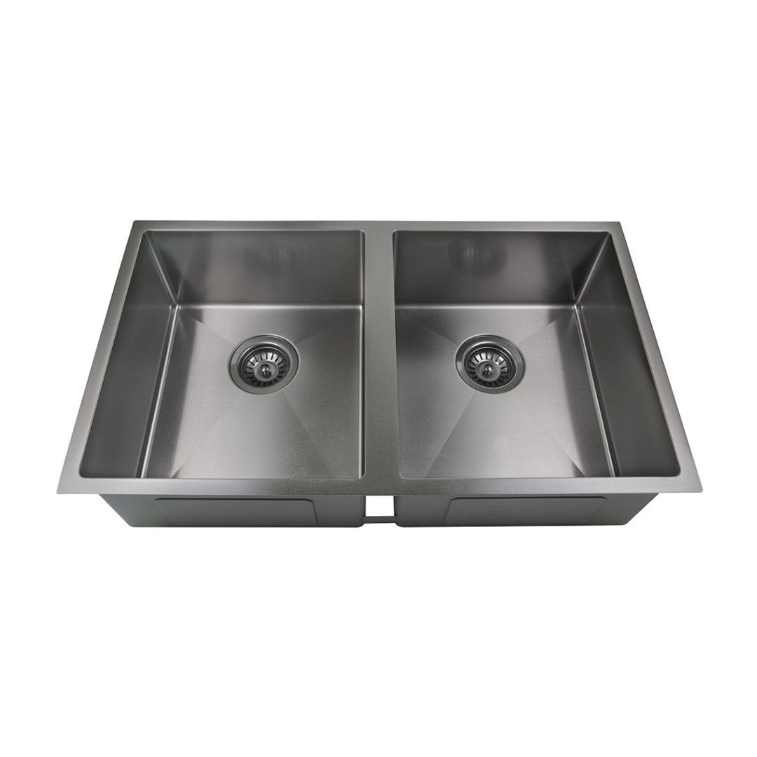 Eden Double Bowl Above / Undermount Sink 760mm – detail view