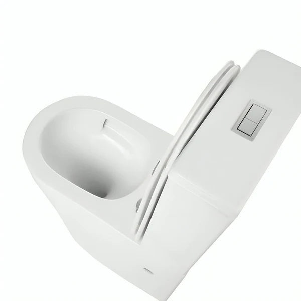 Neilson Rimless Tornado Quiet Flush Toilet Suite – Gloss White – alternate view