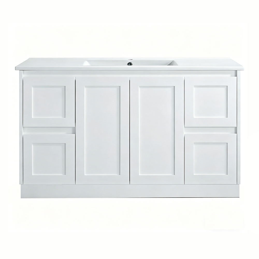 SH1200-KB - 1200x460x880mm Shaker Style Kickboard MDF Vanity with Ceramic Basin