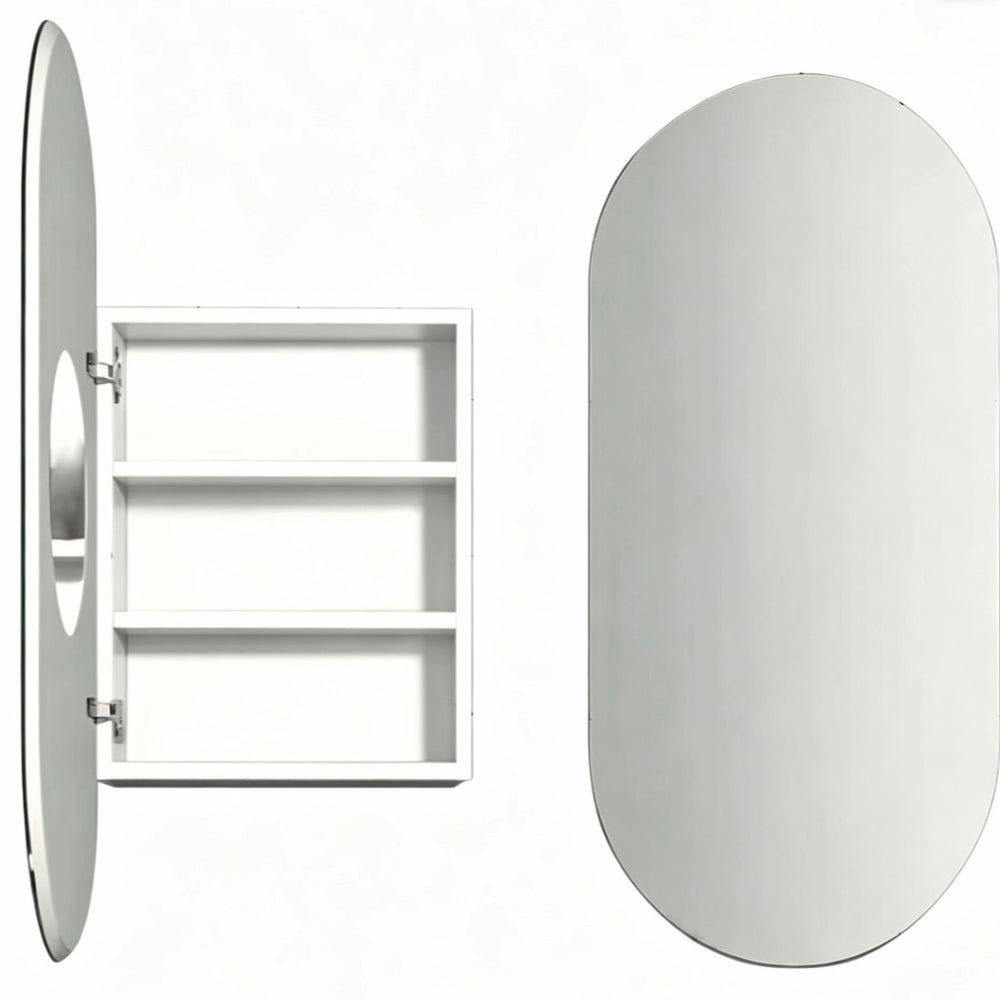 SP4590 - 450x900x150mm Matte White Polyurethane Peel Cabinet with Pencil Edge Mirror – alternate view