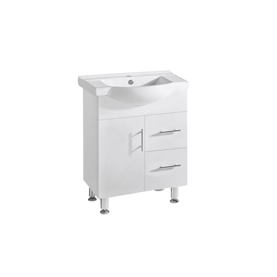SR750R - 750x480x890mm High Gloss Polyurethane Cabinet with Soft Close Doors