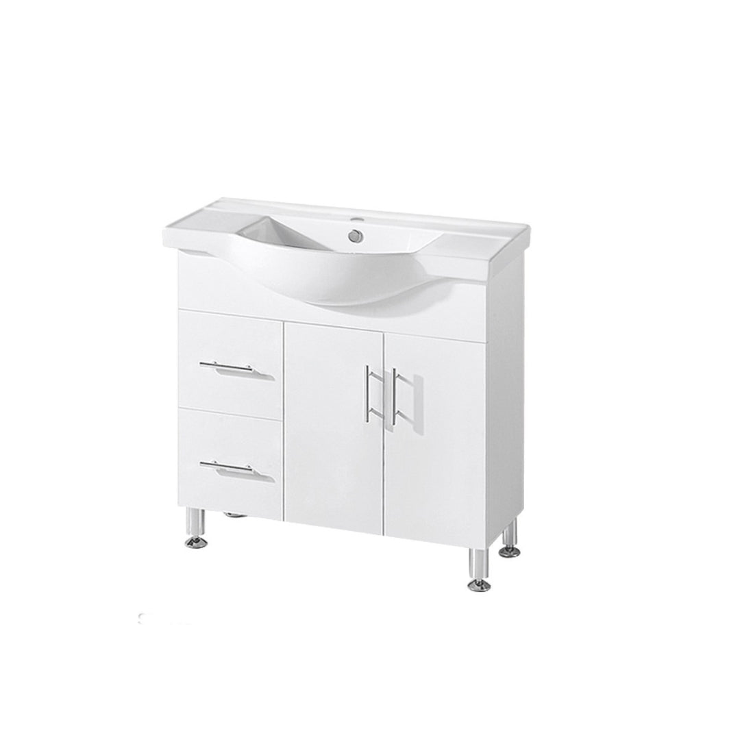 SR900L - 900x480x890mm High Gloss Polyurethane Cabinet with Soft Close Doors