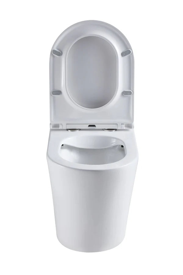 Siren Back-To-Wall Rimless In-Wall Floor Pan – Gloss White Pan Only – alternate view