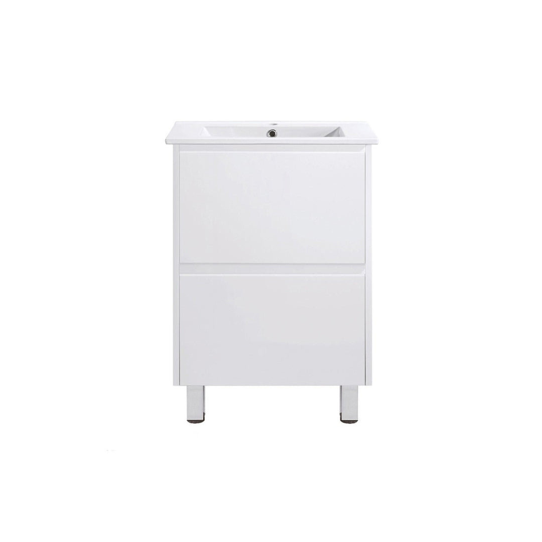TD600 - 600x460x875mm PVC Vanity with Ceramic Basin