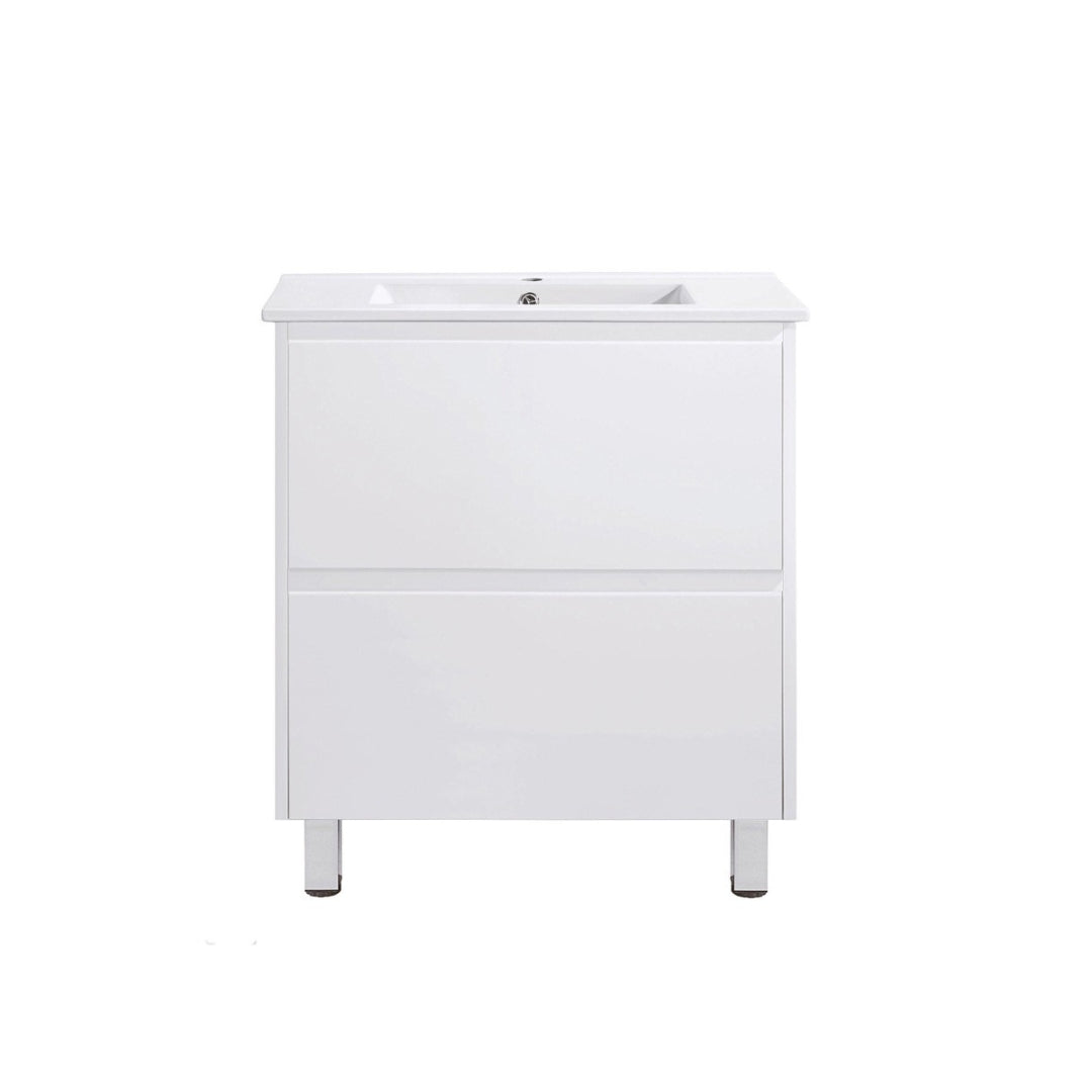 TD750 - 750x460x875mm PVC Vanity with Ceramic Basin