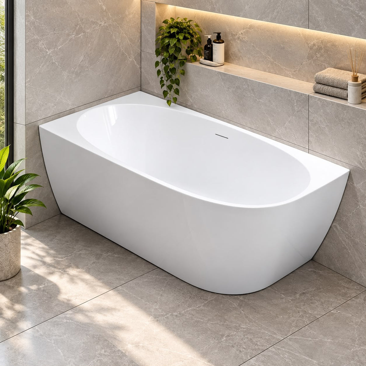 Vienna 1400L Bath – Matte White