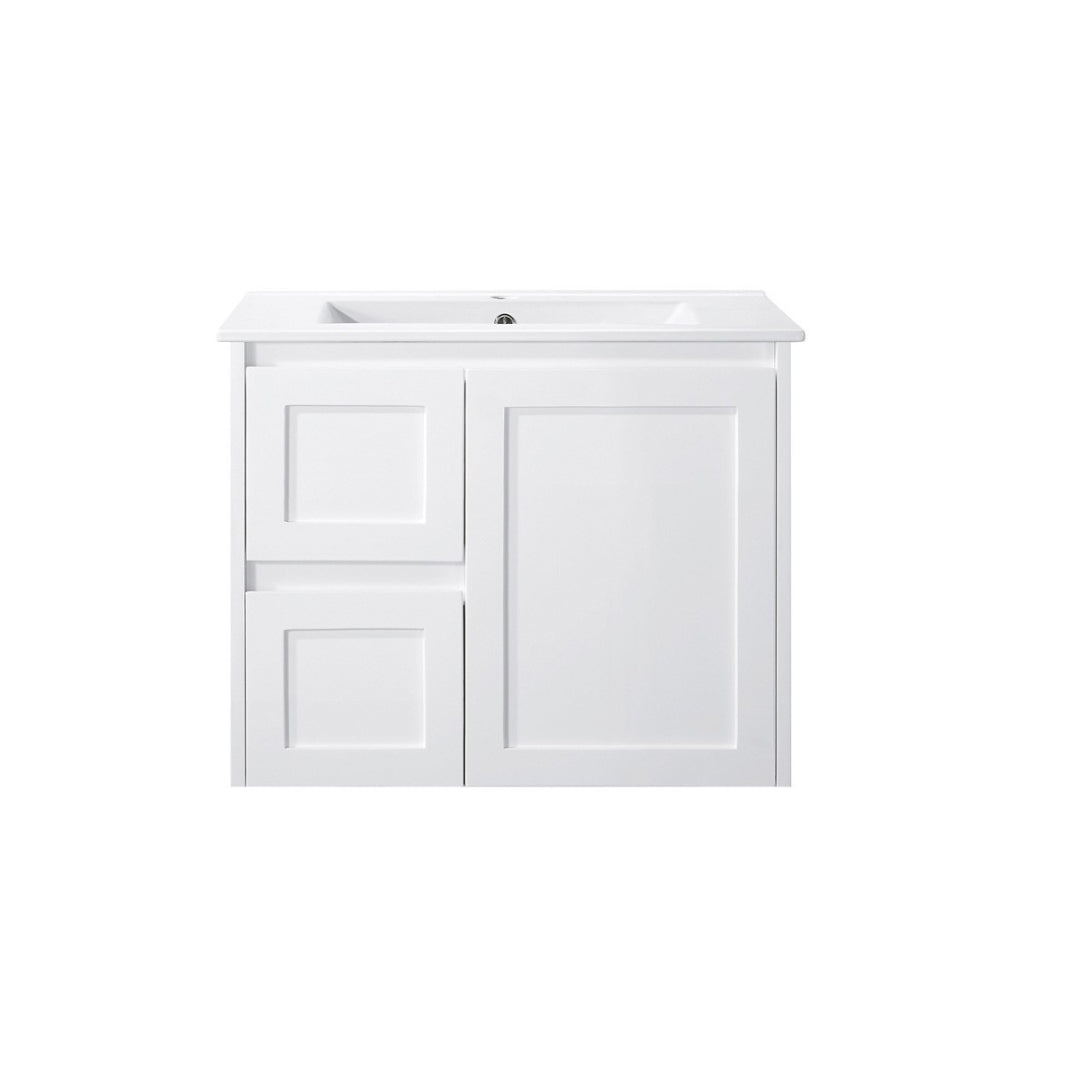 WHSH750L - 750x460x540mm Wall Hung Vanity with Shaker Doors