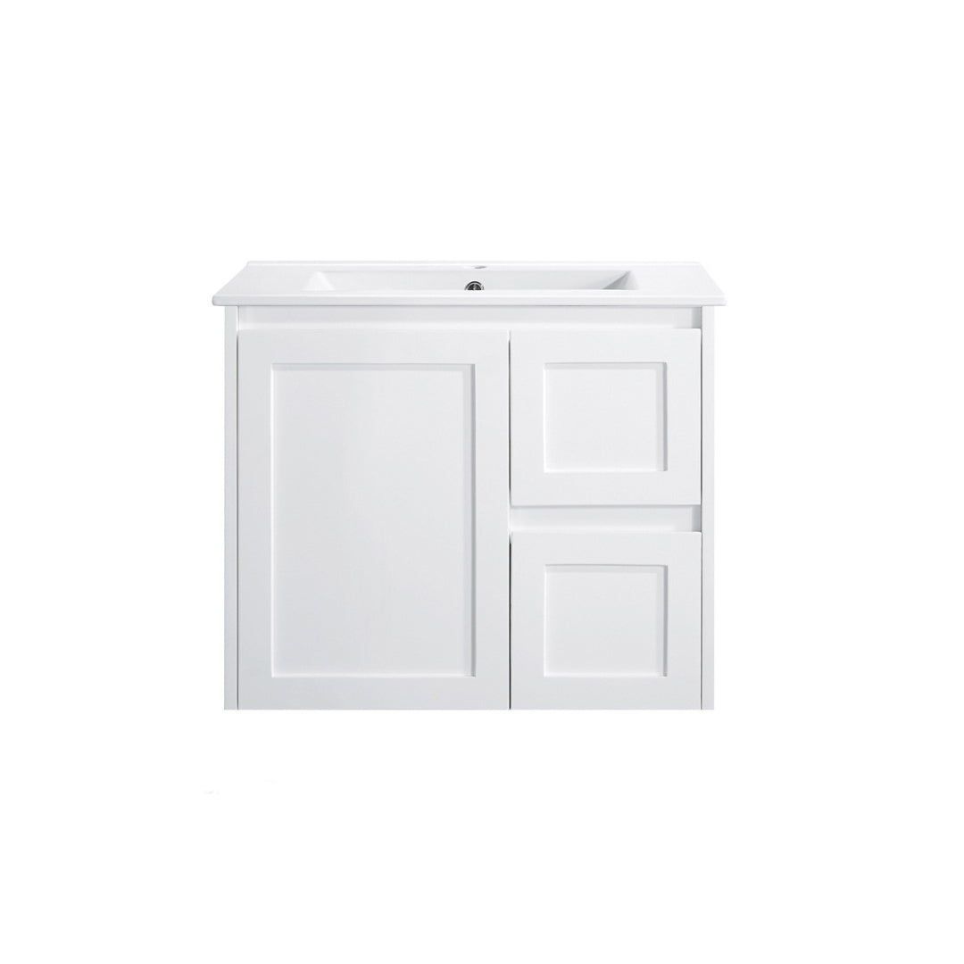WHSH750R - 750x460x540mm Wall Hung Vanity with Shaker Doors
