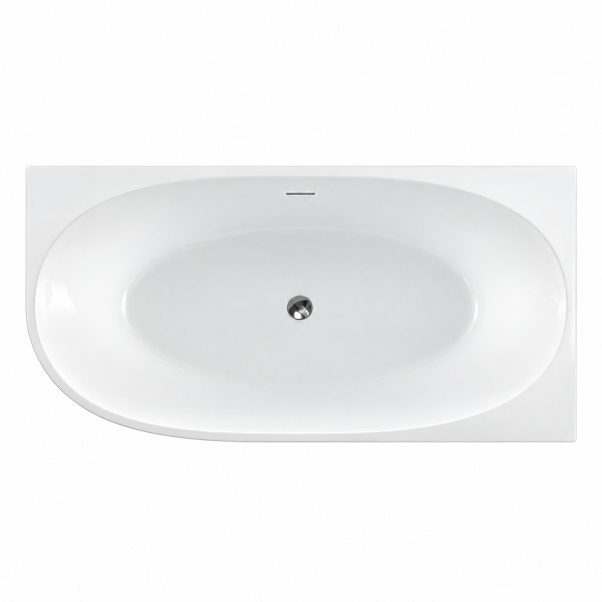 Vienna Egg Gloss White Corner Freestanding Bath Right Hand - 1700mm